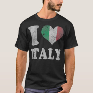T-shirt Italie Drapeau italien Amour Coeur Italia Italiano