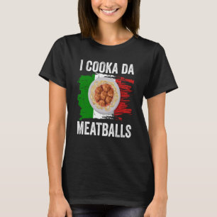 T-shirt Italie Drapeau Italien Racines Foody I Cooka Da Me