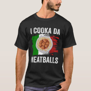 T-shirt Italie Drapeau Italien Racines Foody I Cooka Da Me