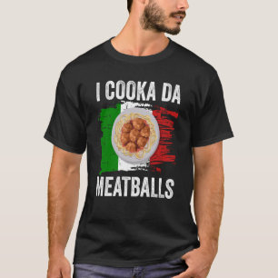 T-shirt Italie Drapeau Italien Racines Foody I Cooka Da Me