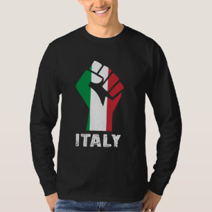 T-shirt Italie Drapeau Italien Racines Italiennes Poing It