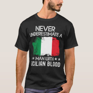 T-shirt Italie Drapeau Ne Sous-Estime Jamais Un Homme Avec