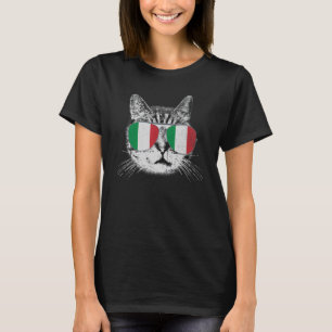T-shirt Italie Drapeau Pays Racines Chat Pride Famil