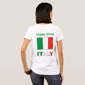 T-shirt Italie Drapeau Vert Personnalisation Femmes (Dos entier)