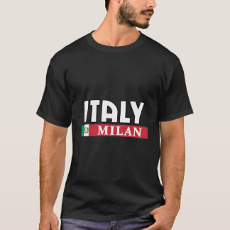 T-shirt Italie Et Ville Italienne De Milan