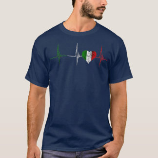 T-shirt Italie Heart Italien Heartbeat EKG Pulse Italiano