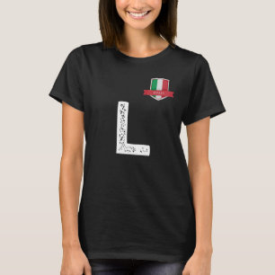 T-shirt Italie Italia Drapeau Humain Lettre L Italie Itali