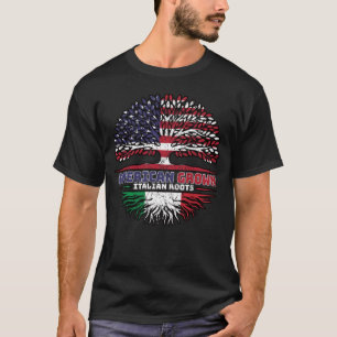 T-shirt Italie Italien États-Unis Américain USA États-Unis
