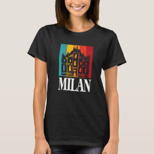 T-shirt Italie Milan avec la cathédrale de Milan Dom De Mi