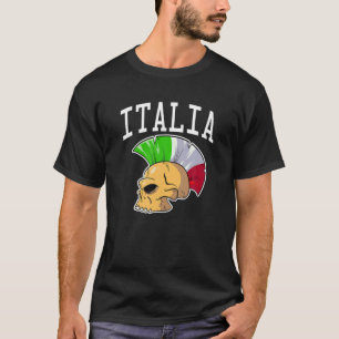 T-shirt Italie Mohawk Skull Italia Sport Supporter Naziona