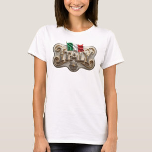T-shirt Italie Or Élégant Art Vestimentaire