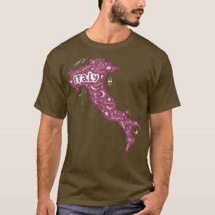 T-shirt Italie Pizza Pisa Florence Rome Naples Carte Pays 