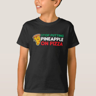 T-shirt Italie Pizzas Italien Pas D'Ananas Sur Pizza