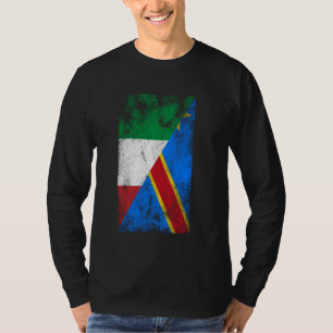T-shirt Italie République démocratique du Congo Drapeaux