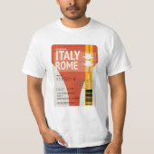 T-shirt Italie Rome billet vacances (Devant)