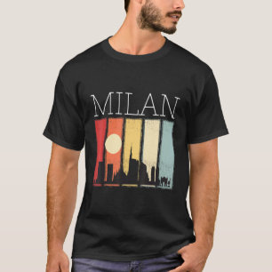 T-shirt Italie Skyline Sunrise Avec Milan Cathédrale Dom D