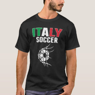 T-shirt Italie Soccer Ball In Net But Football Italien Su