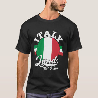 T-shirt Italie Terrain que j'aime avec drapeau italien P i