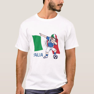 T-shirt Italie Ventilateur de football Enfant dabbing écob