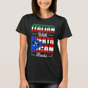 T-shirt Italien Avec Racines Portoricaines Porto Rico Ital