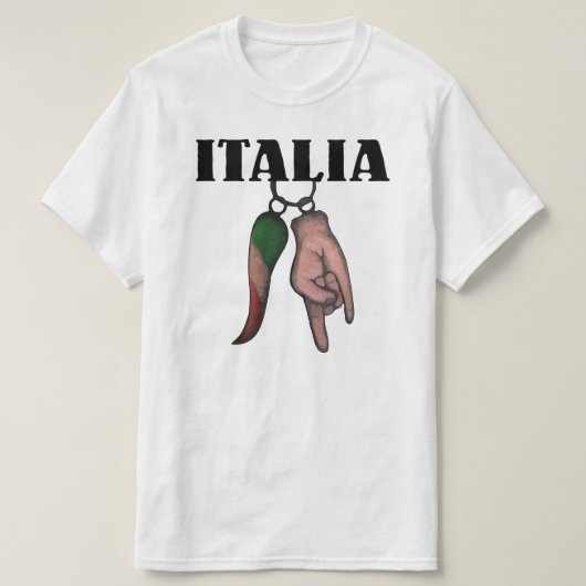 T-SHIRT ITALIEN DE KLAXON ET DE MAIN, OEIL (Design devant)