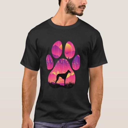 T-shirt Italien Greyhound Paw Maman Papa Chien Femmes Homm (Devant)