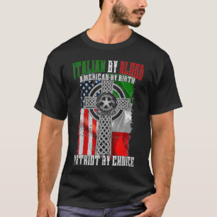 T-shirt Italien Par Blood American Par Birth Patriot Par C