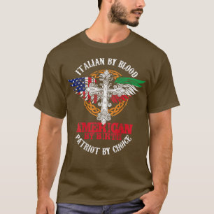 T-shirt Italien Par Blood American Par Birth Patriot Par C