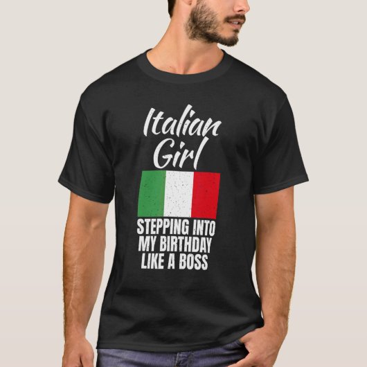 T-shirt Italienne Entrant Dans Mon Anniversaire Comme Un P (Devant)