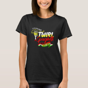T-shirt Italienne Règle Twirl Spaghetti pas coupé Spaghett