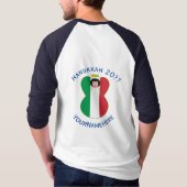 T-shirt Italy Angel Hanukkah Flag Personalize Long Sleeve (Dos)