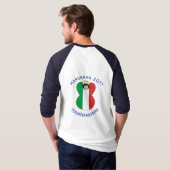 T-shirt Italy Angel Hanukkah Flag Personalize Long Sleeve (Dos entier)