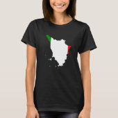 T-shirt Italy flag in Tuscany outline Tuscany (Devant)