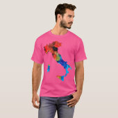 T-shirt Italy Italian Map By Sharon Cummings funny (Devant entier)