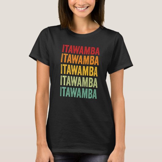 T-shirt Itawamba County Mississippi Rainbow Text (Devant)