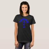 T-shirt Itf Taekwon Do Tree Ceinture Bleue Coréen Martial  (Devant entier)