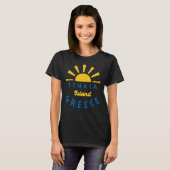 T-shirt Ithaca, Grèce - Sunshine Femmes Noir (Devant entier)