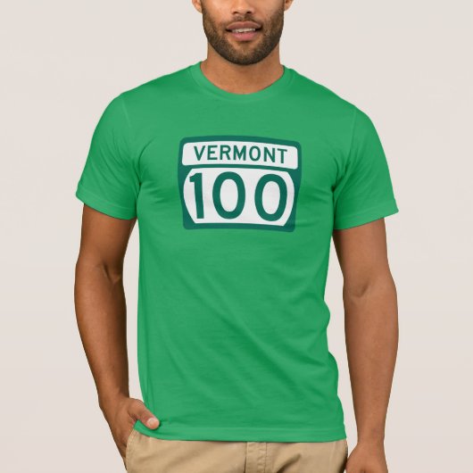 T-shirt Itinéraire 100, Vermont, Etats-Unis (Devant)