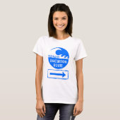 T-shirt Itinéraire d'évacuation en cas de tsunami (Devant entier)