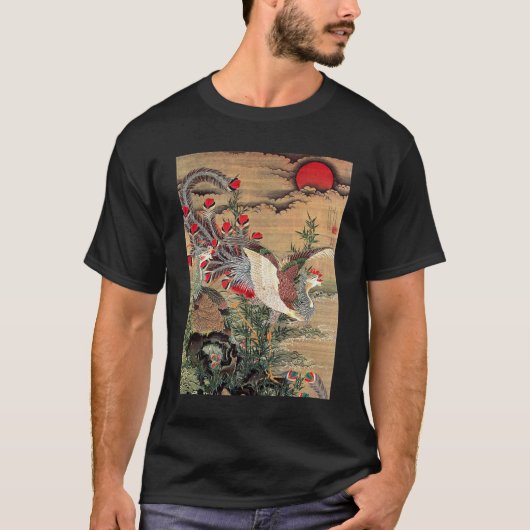 T-shirt Itoh Jakuchu , 伊藤若冲、旭日鳳凰図 (Devant)