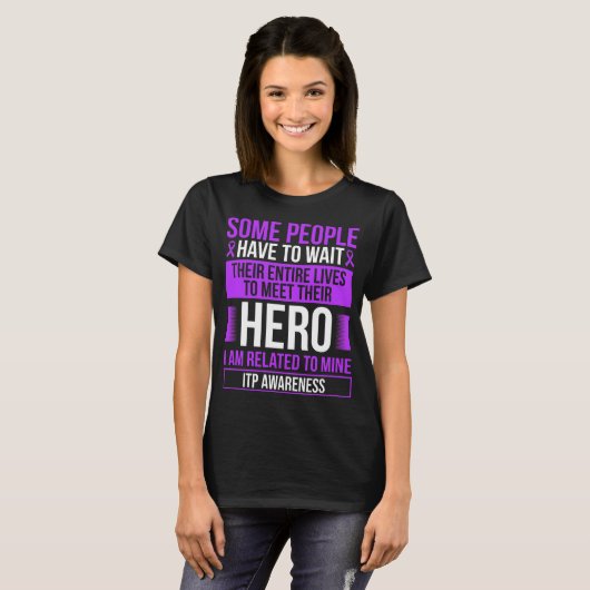 T-shirt ITP Ribbon ITP Warrior ITP Survivor (Devant entier)