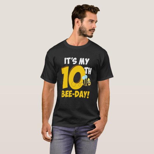 T-shirt It's 10th Bee Day Honey Beekeeper Apiary Beekeepin (Devant entier)