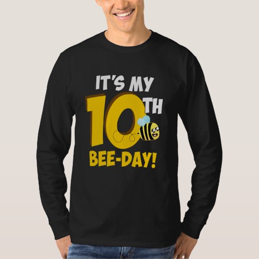 T-shirt It's 10th Bee Day Honey Beekeeper Apiary Beekeepin (Devant)