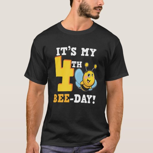 T-shirt It's 4th Bee Day Honey Beekeeper Apiary Beekeeping (Devant)
