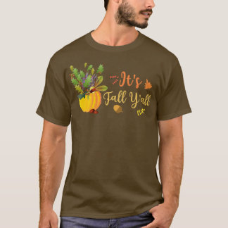 T-shirt Its Affaire Yall Cute Pumkin Leaves Autumn Seas