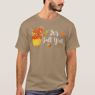 T-shirt Its Affaire Yall Cute Pumkin Leaves Autumn Seas