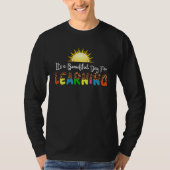 T-shirt It's Beautiful Day For Learning Retro Teacher Stud (Devant)