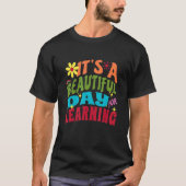 T-shirt It's Beautiful Day For Learning Retro Teacher Stud (Devant)