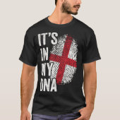 T-shirt ITS DANS MON ADN Angleterre Drapeau Anglais Racine (Devant)