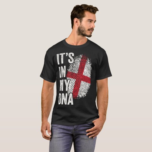 T-shirt ITS DANS MON ADN Angleterre Drapeau Anglais Racine (Devant entier)